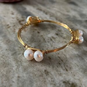 Bourbon and Boweties Small Double White Pearl